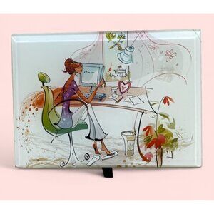 Jewelry Box Beveled Glass Contemporary Art On Top